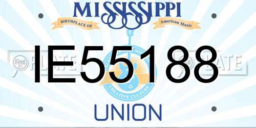 IE55188 Mississippi License Plate