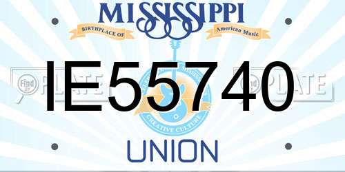 IE55740 Mississippi License Plate