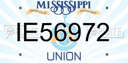 IE56972 Mississippi License Plate