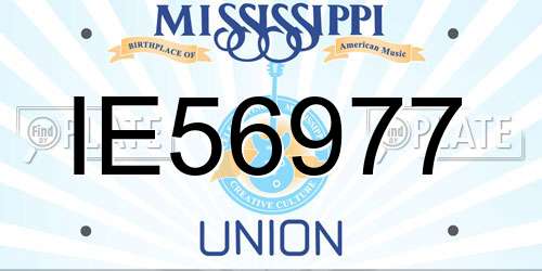 IE56977 Mississippi License Plate