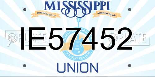 IE57452 Mississippi License Plate