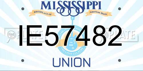 IE57482 Mississippi License Plate