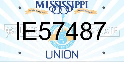 IE57487 Mississippi License Plate