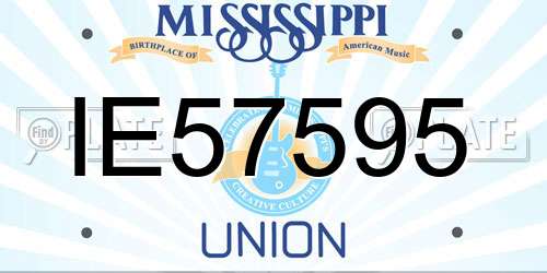 IE57595 Mississippi License Plate