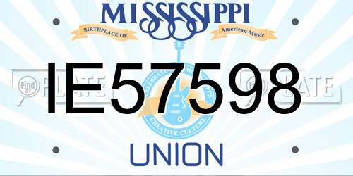 IE57598 Mississippi License Plate