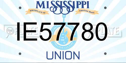 IE57780 Mississippi License Plate