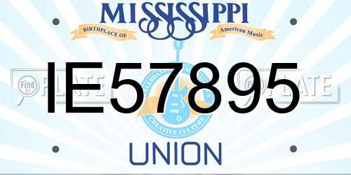 IE57895 Mississippi License Plate