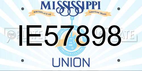 IE57898 Mississippi License Plate