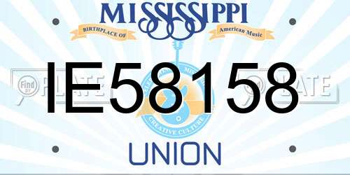 IE58158 Mississippi License Plate