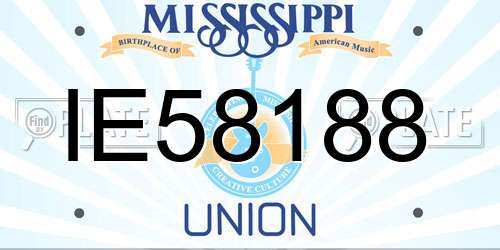 IE58188 Mississippi License Plate