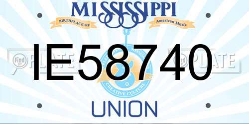 IE58740 Mississippi License Plate