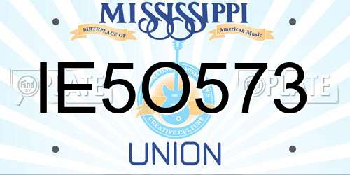 IE5O573 Mississippi License Plate