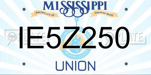 IE5Z250 Mississippi License Plate