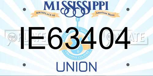 IE63404 Mississippi License Plate