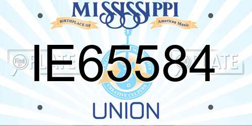 IE65584 Mississippi License Plate