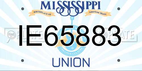 IE65883 Mississippi License Plate