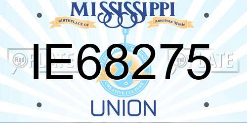 IE68275 Mississippi License Plate