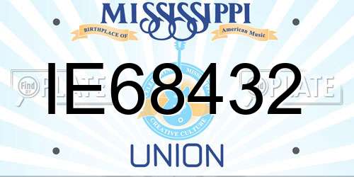IE68432 Mississippi License Plate