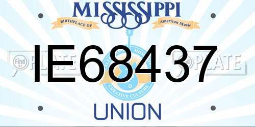 IE68437 Mississippi License Plate