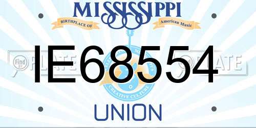 IE68554 Mississippi License Plate