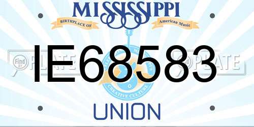 IE68583 Mississippi License Plate