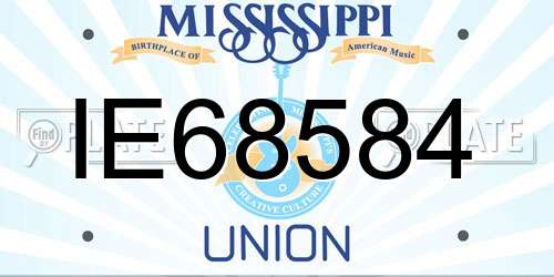IE68584 Mississippi License Plate