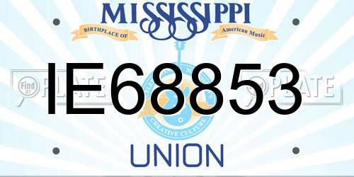 IE68853 Mississippi License Plate