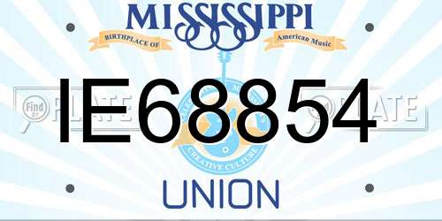 IE68854 Mississippi License Plate