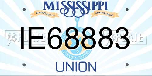 IE68883 Mississippi License Plate