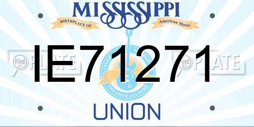 IE71271 Mississippi License Plate