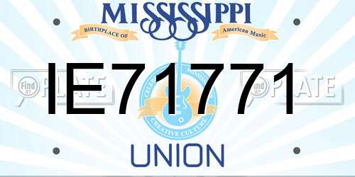 IE71771 Mississippi License Plate