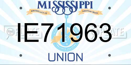 IE71963 Mississippi License Plate