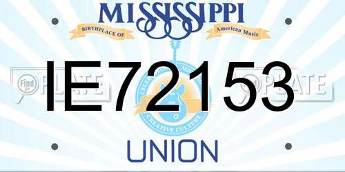 IE72153 Mississippi License Plate
