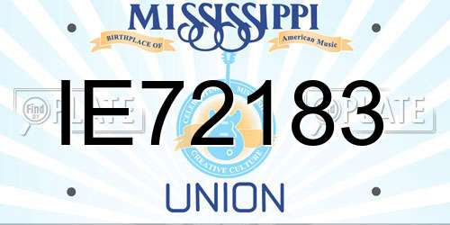 IE72183 Mississippi License Plate