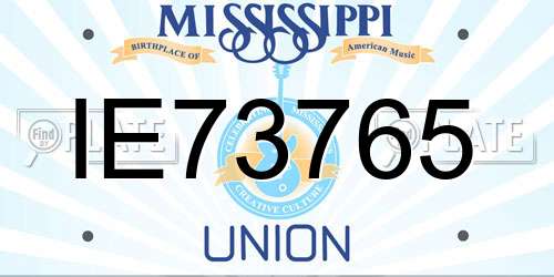 IE73765 Mississippi License Plate