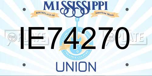 IE74270 Mississippi License Plate