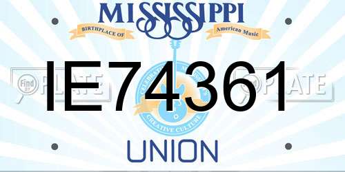IE74361 Mississippi License Plate