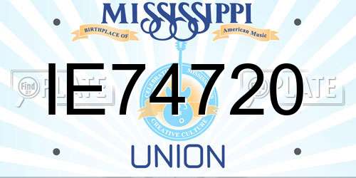 IE74720 Mississippi License Plate