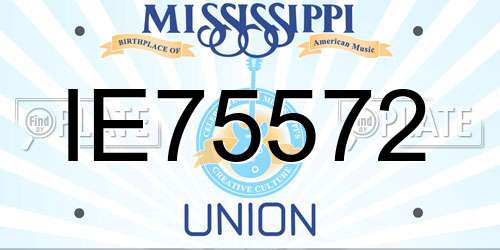 IE75572 Mississippi License Plate