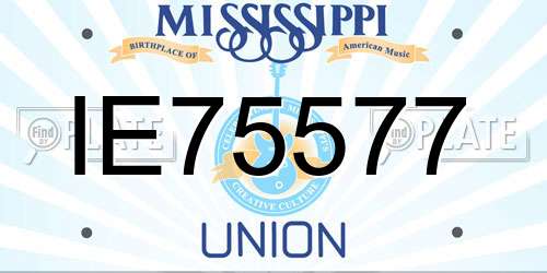 IE75577 Mississippi License Plate