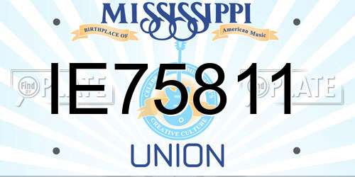 IE75811 Mississippi License Plate