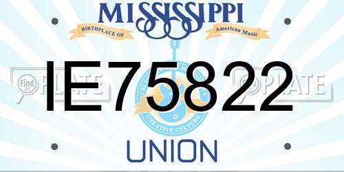 IE75822 Mississippi License Plate
