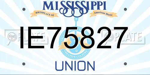 IE75827 Mississippi License Plate