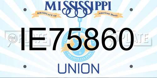 IE75860 Mississippi License Plate