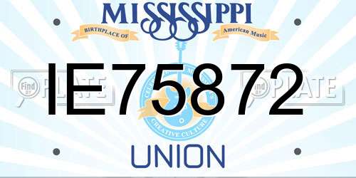 IE75872 Mississippi License Plate