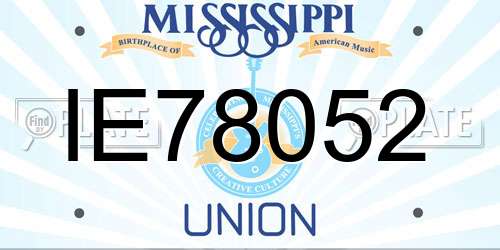 IE78052 Mississippi License Plate