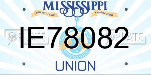 IE78082 Mississippi License Plate