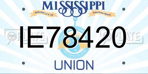 IE78420 Mississippi License Plate