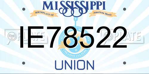 IE78522 Mississippi License Plate