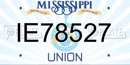 IE78527 Mississippi License Plate